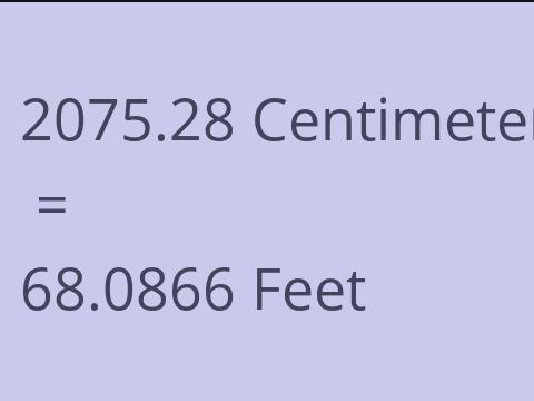 2075.28 CM TO FEET