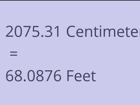 2075.31 CM TO FEET