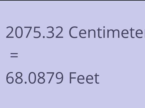 2075.32 CM TO FEET