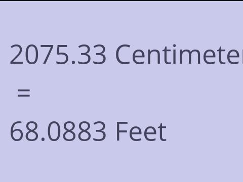 2075.33 CM TO FEET