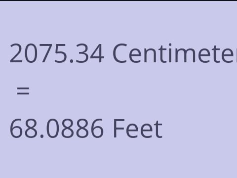 2075.34 CM TO FEET