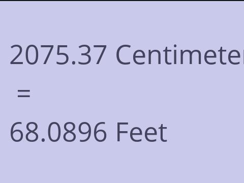 2075.37 CM TO FEET