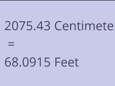 2075.43 CM TO FEET