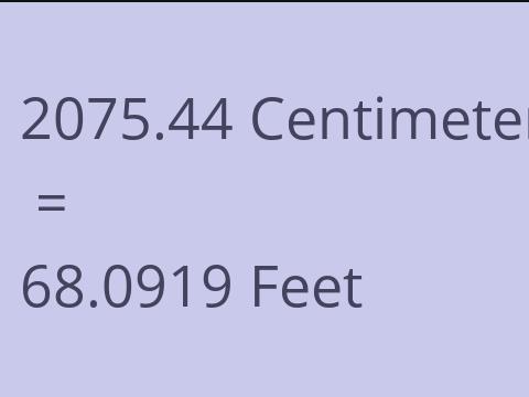 2075.44 CM TO FEET