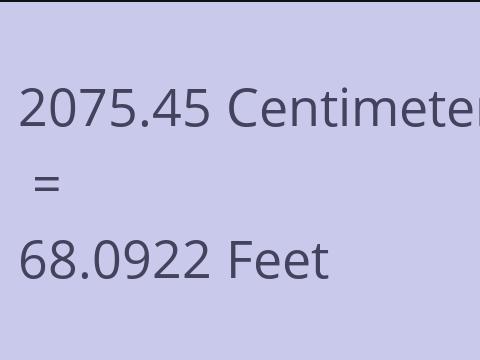 2075.45 CM TO FEET