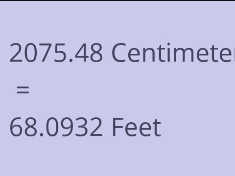 2075.48 CM TO FEET