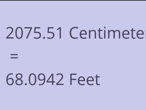 2075.51 CM TO FEET