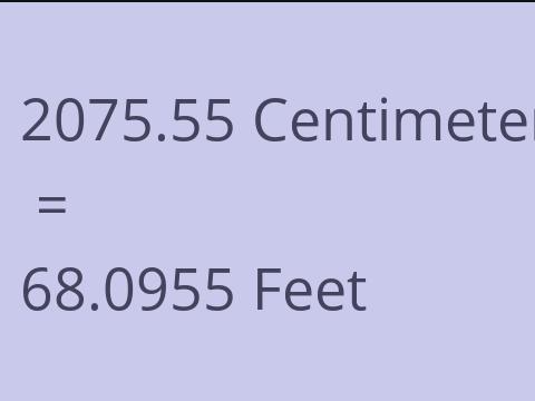 2075.55 CM TO FEET