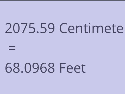 2075.59 CM TO FEET