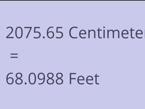 2075.65 CM TO FEET