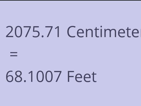 2075.71 CM TO FEET