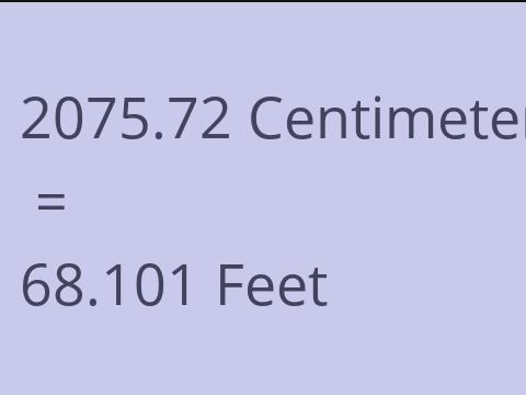 2075.72 CM TO FEET