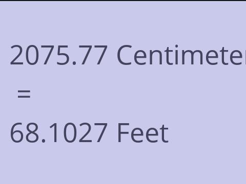 2075.77 CM TO FEET