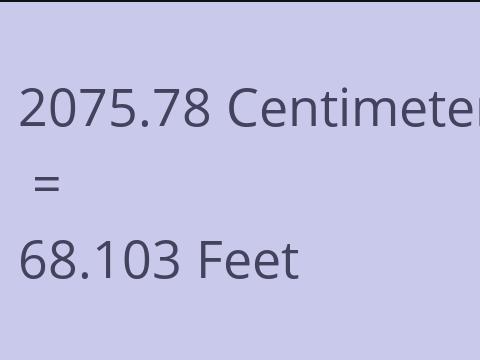 2075.78 CM TO FEET