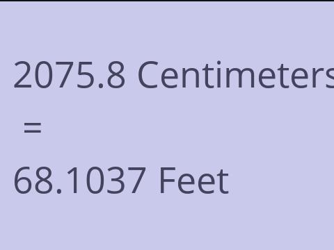 2075.8 CM TO FEET