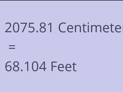 2075.81 CM TO FEET