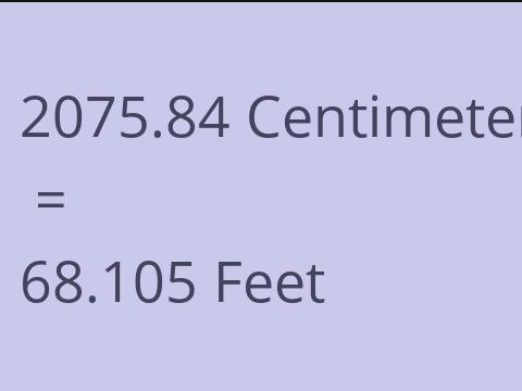 2075.84 CM TO FEET