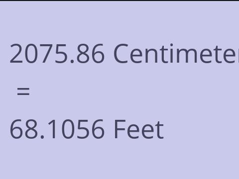 2075.86 CM TO FEET