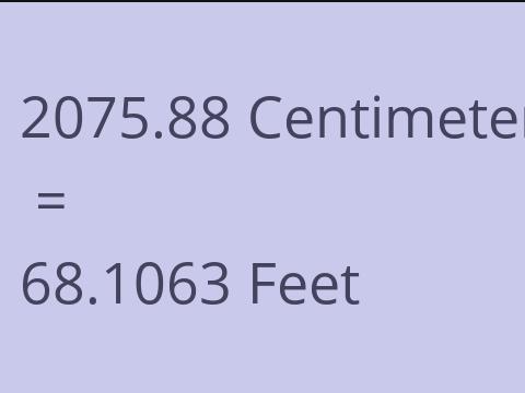 2075.88 CM TO FEET