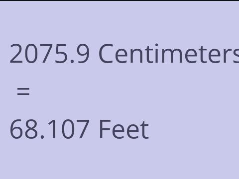 2075.9 CM TO FEET