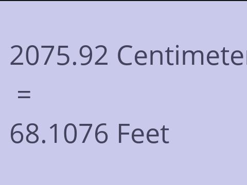 2075.92 CM TO FEET