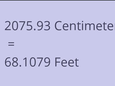 2075.93 CM TO FEET