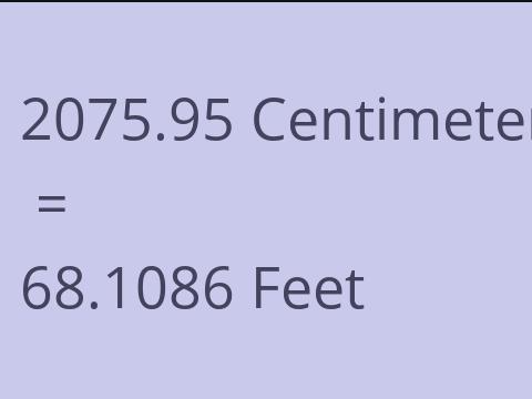 2075.95 CM TO FEET