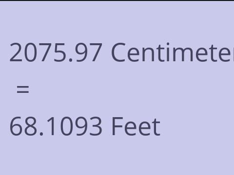 2075.97 CM TO FEET