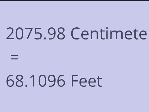 2075.98 CM TO FEET