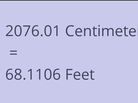 2076.01 CM TO FEET