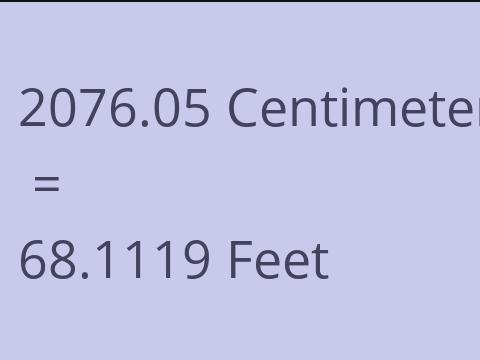 2076.05 CM TO FEET