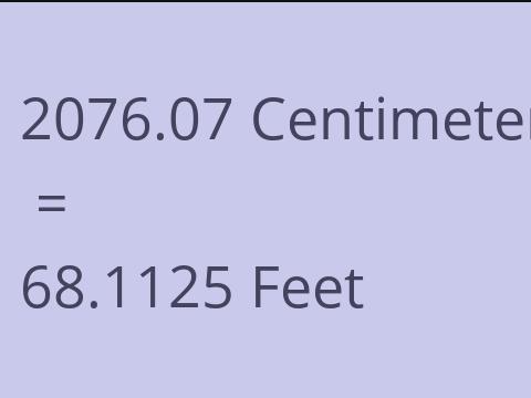 2076.07 CM TO FEET