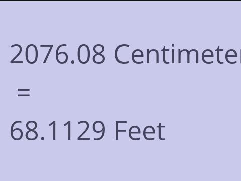 2076.08 CM TO FEET