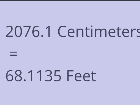 2076.1 CM TO FEET