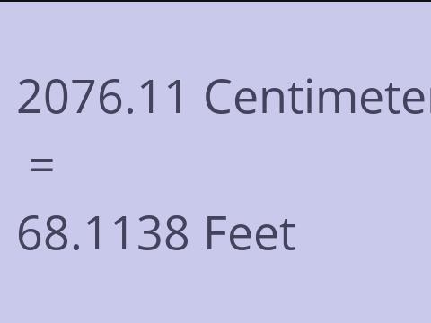 2076.11 CM TO FEET