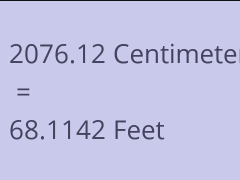 2076.12 CM TO FEET