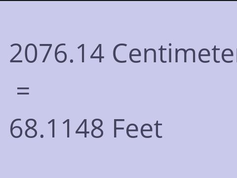 2076.14 CM TO FEET