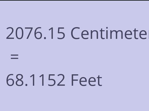 2076.15 CM TO FEET