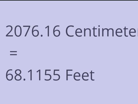 2076.16 CM TO FEET