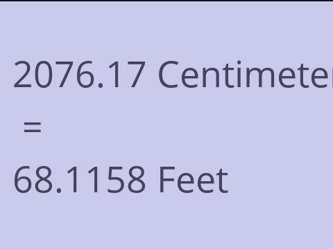 2076.17 CM TO FEET