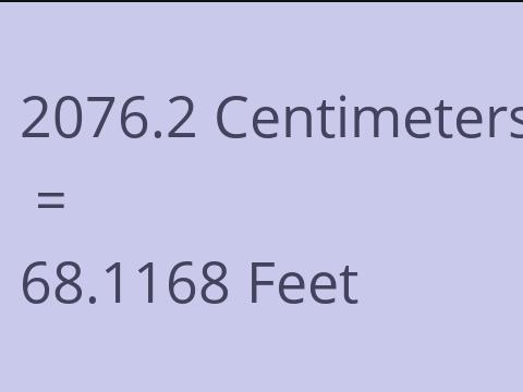 2076.2 CM TO FEET