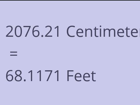 2076.21 CM TO FEET