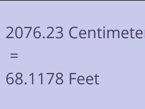 2076.23 CM TO FEET