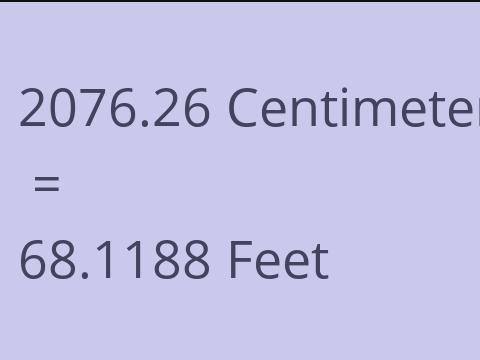 2076.26 CM TO FEET