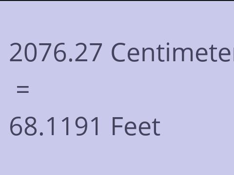 2076.27 CM TO FEET