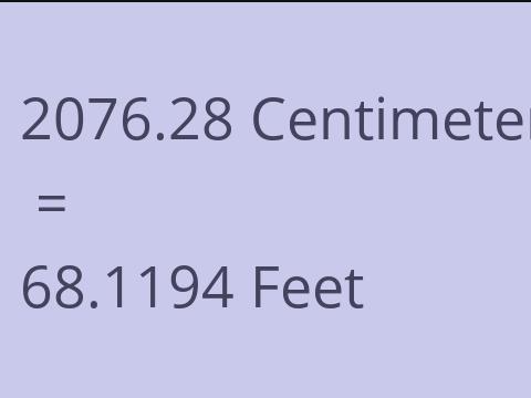 2076.28 CM TO FEET