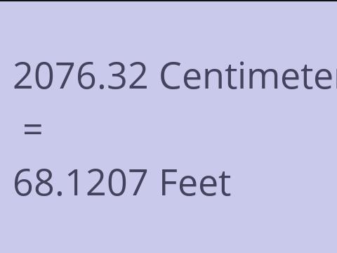 2076.32 CM TO FEET