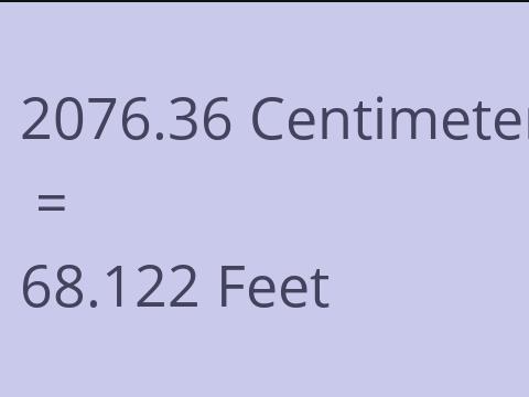 2076.36 CM TO FEET