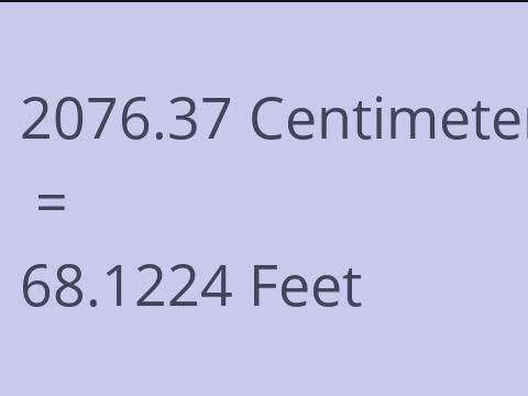 2076.37 CM TO FEET