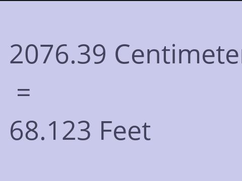 2076.39 CM TO FEET